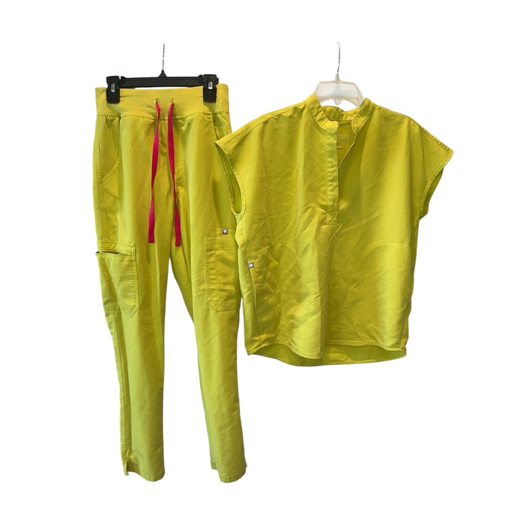 Figs Rafaela scrub set yellow/green